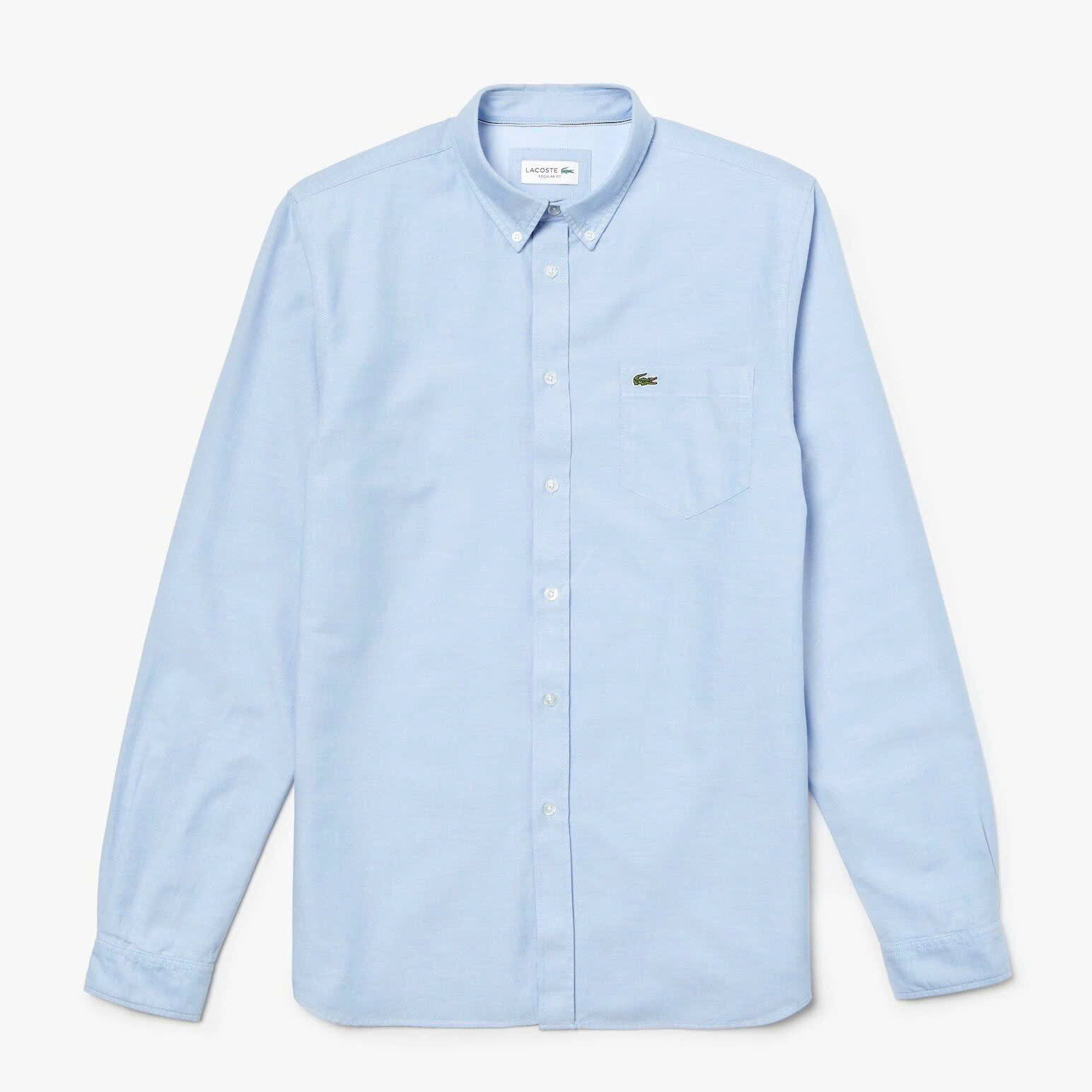 Áo Sơ Mi Lacoste Nam Dài Tay Oxford Dáng Regular CH4976-00-58M Màu Xanh